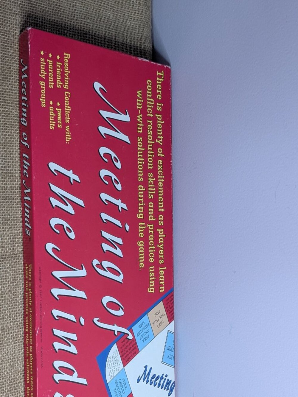 Vintage Meeting Of The Minds Board Game Rare Franklin Learning System Teacher